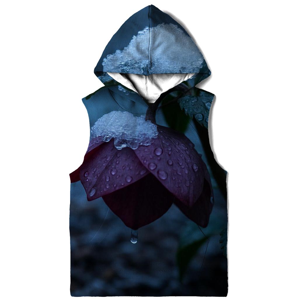 Hellebore Bloom After Wet Snowfall designer hoodies