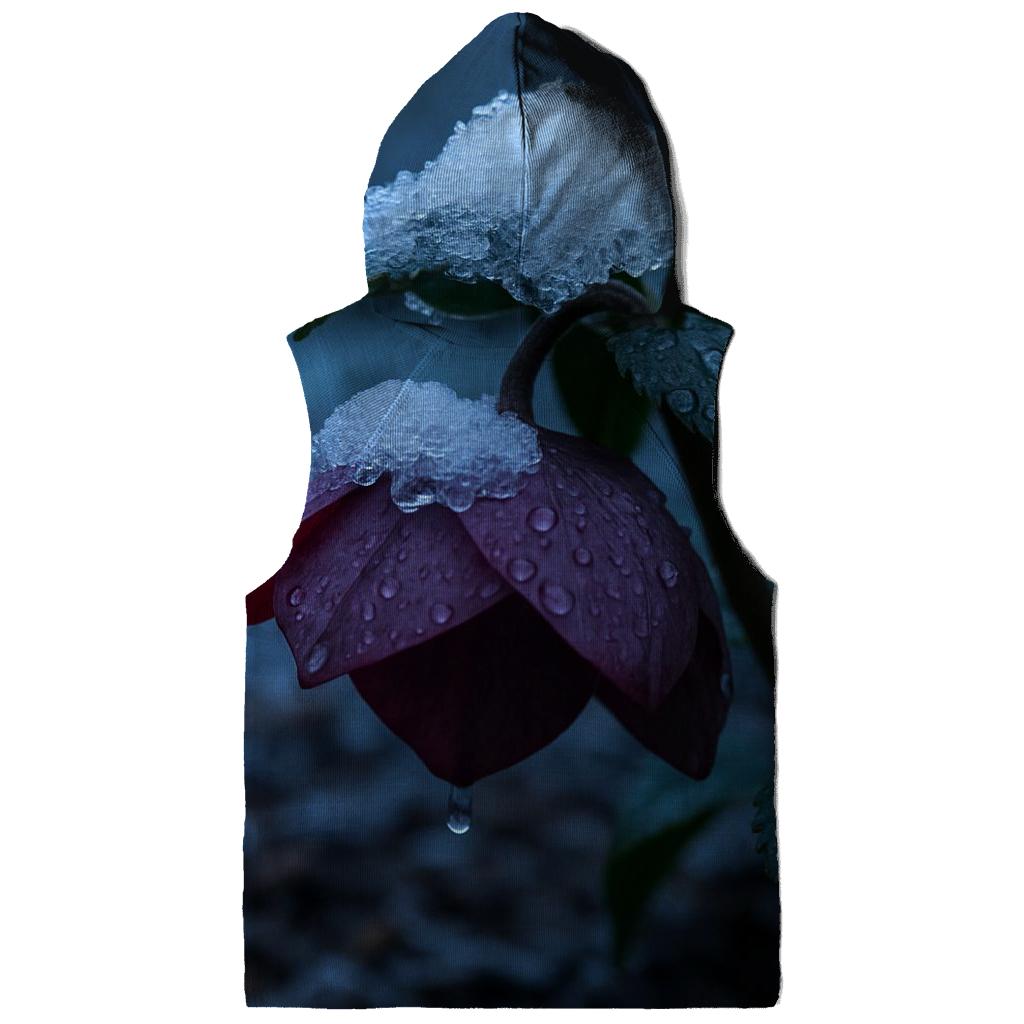 Hellebore Bloom After Wet Snowfall designer hoodies