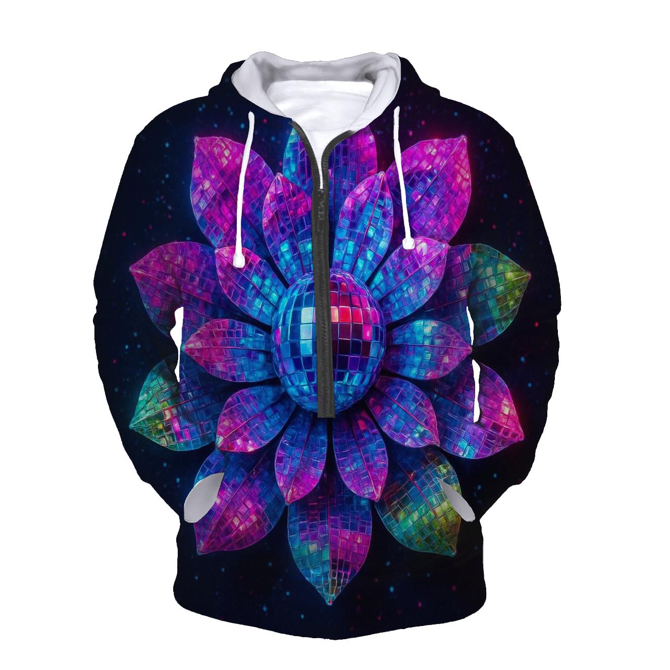 Disco Petal Radiance premium hoodies