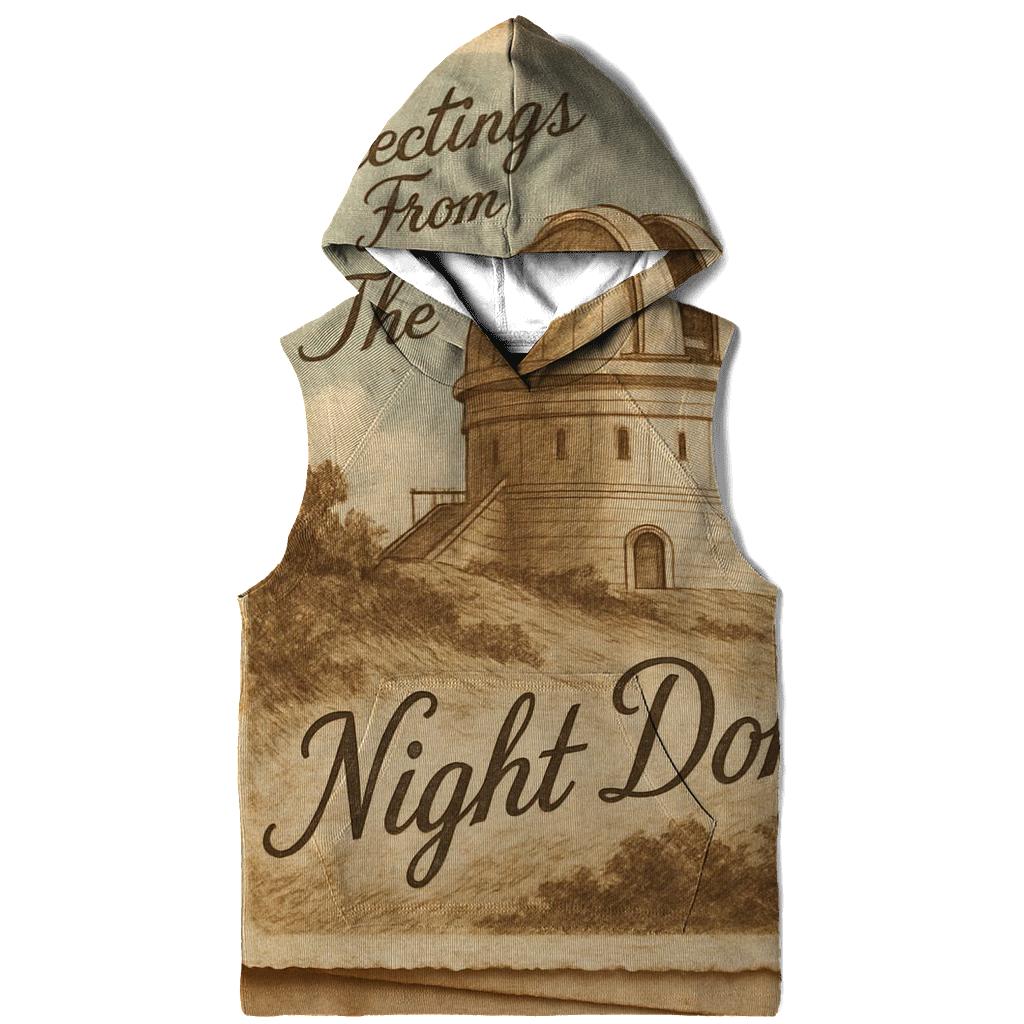 Sepia Observatory Postcard Collage custom hoodies