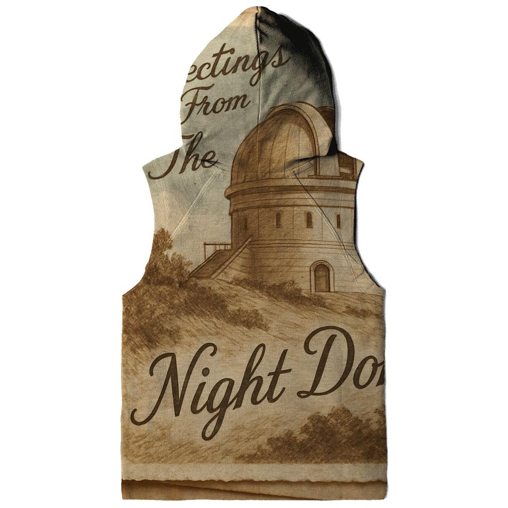 Sepia Observatory Postcard Collage custom hoodies