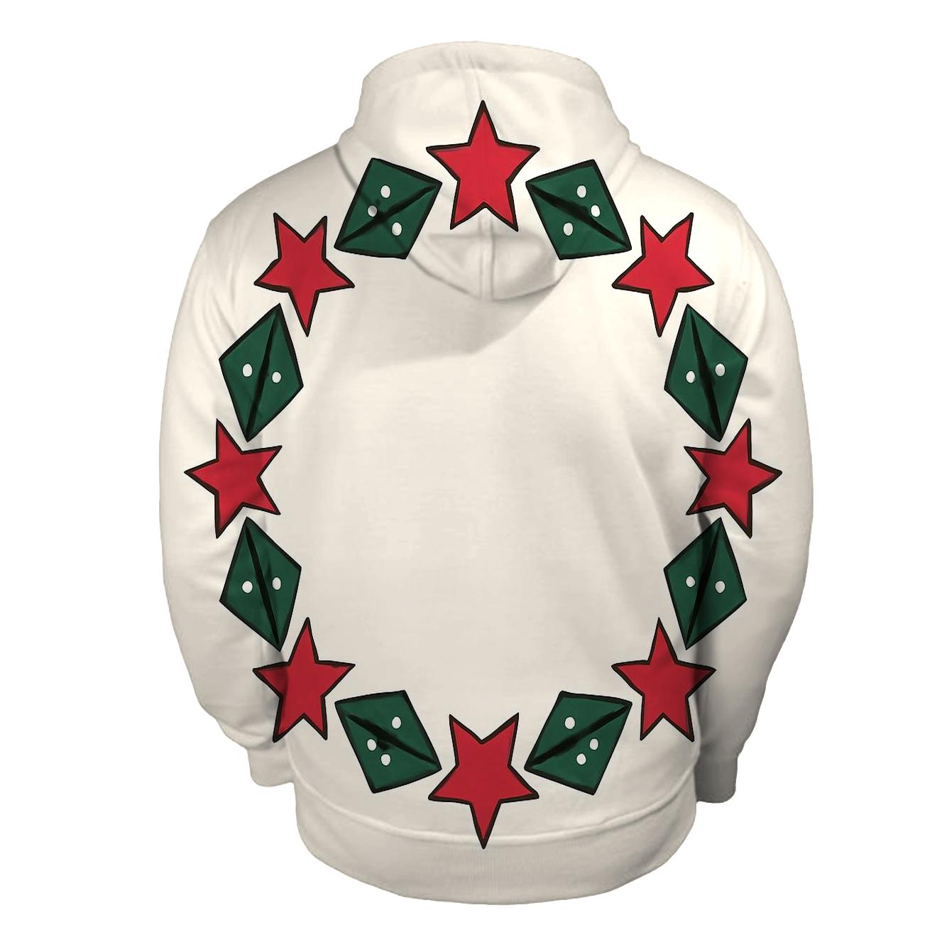 Starlit Holly Orbit Wreath graphic hoodies