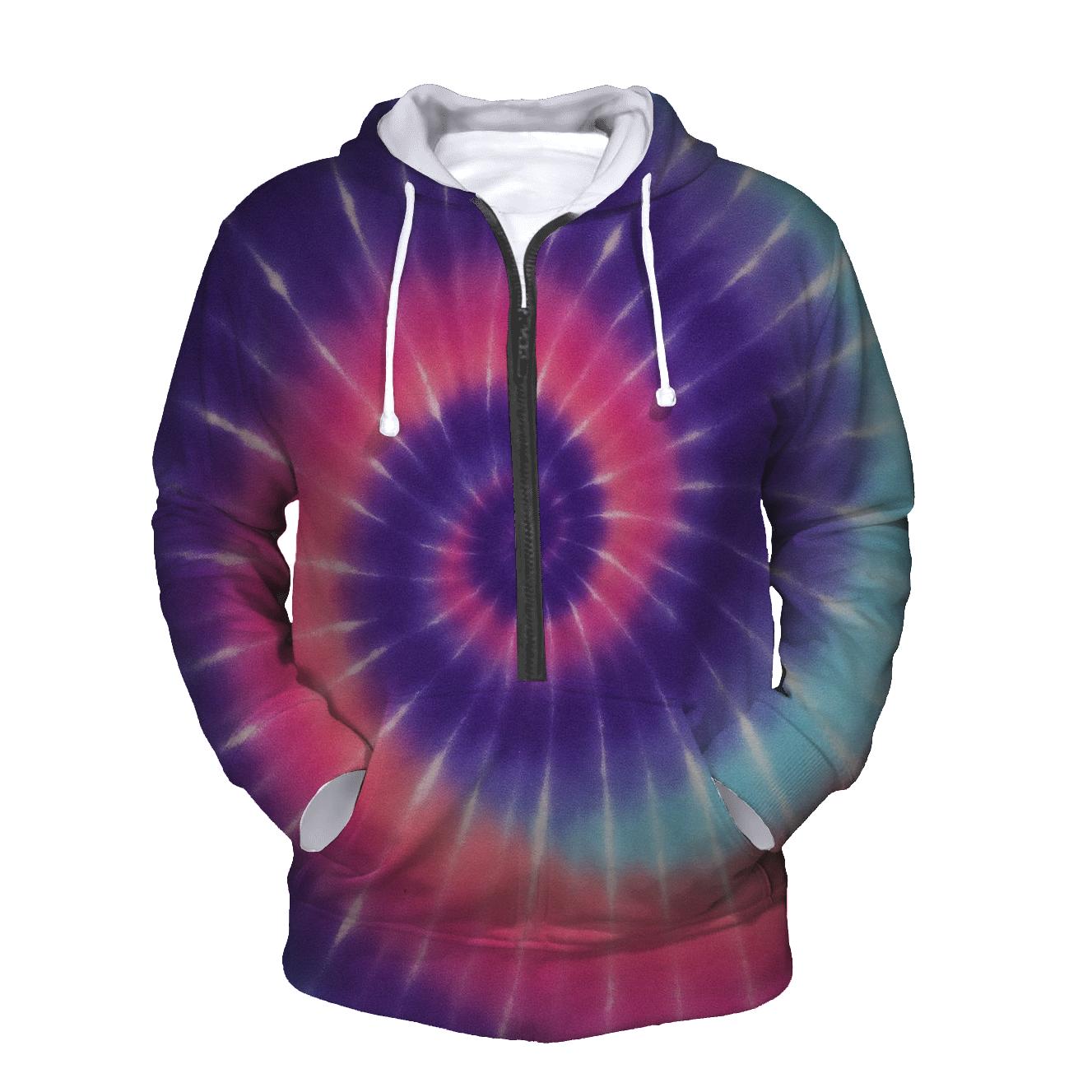 Nebula Spiral Overdye Whorl hoodies fashion