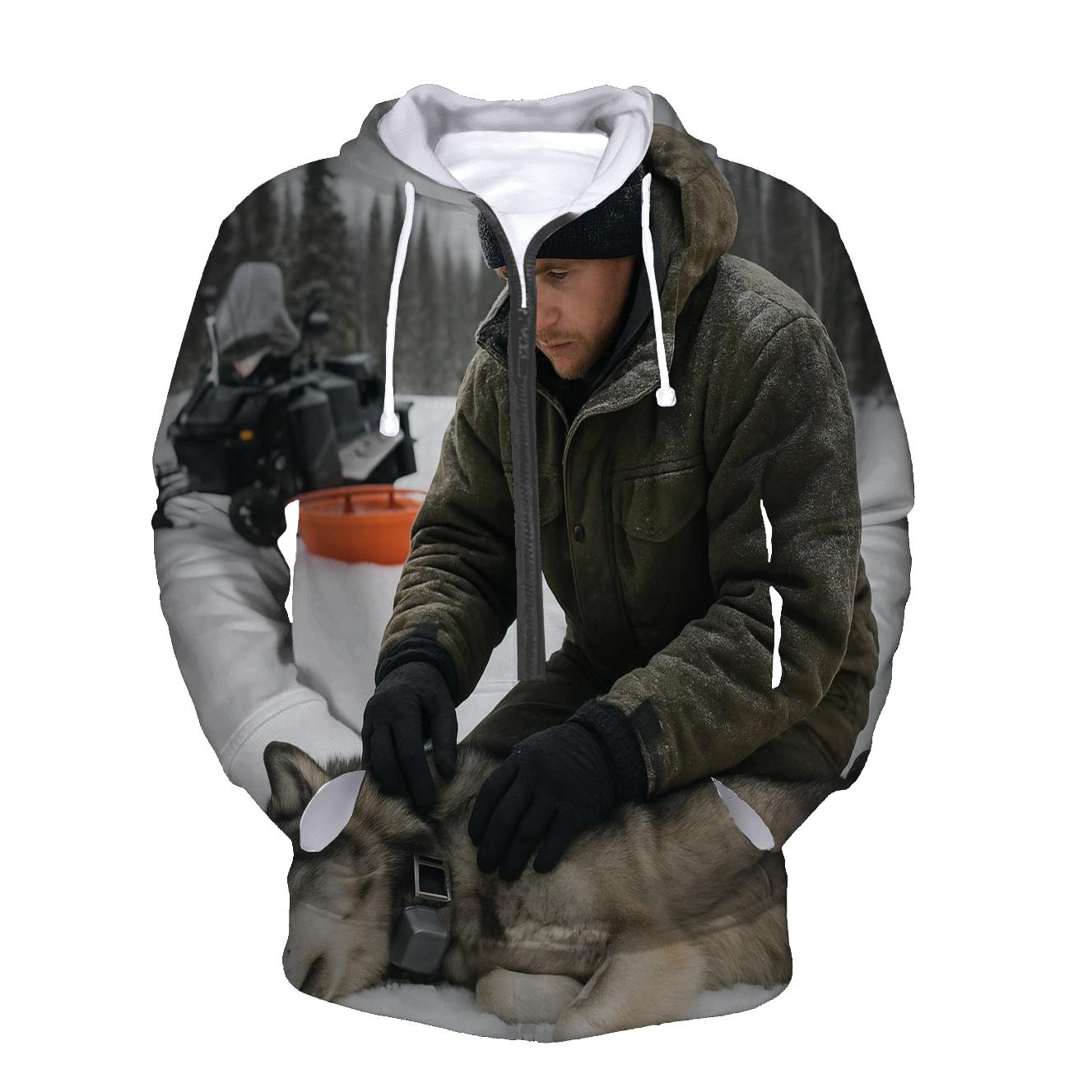 Radio Collar Health Check In Boreal Snowmobile Camp graphic hoodies