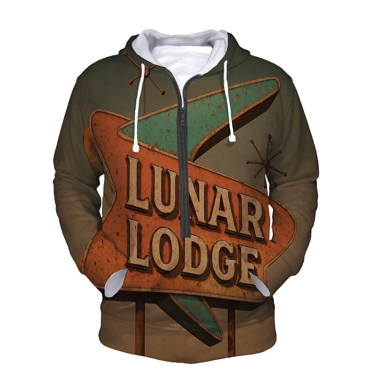 Weathered Space Age Motel Sign heavyweight hoodies