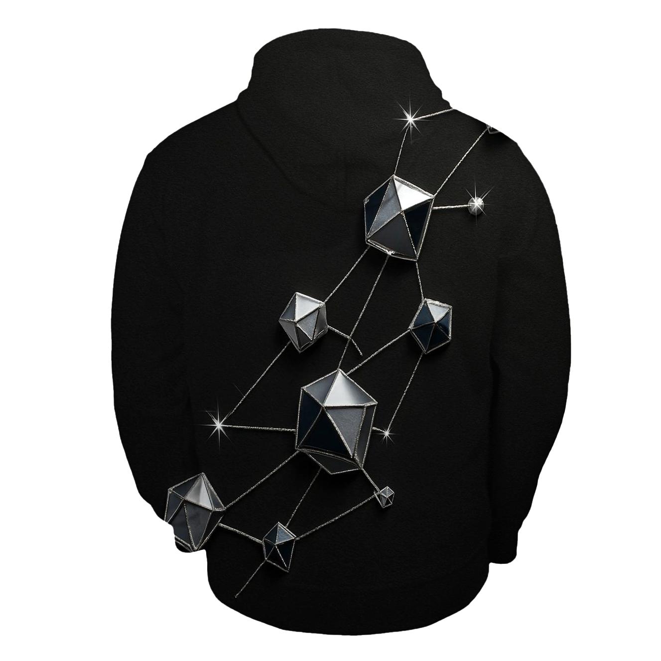 Charcoal Star Map Facets hoodie trends