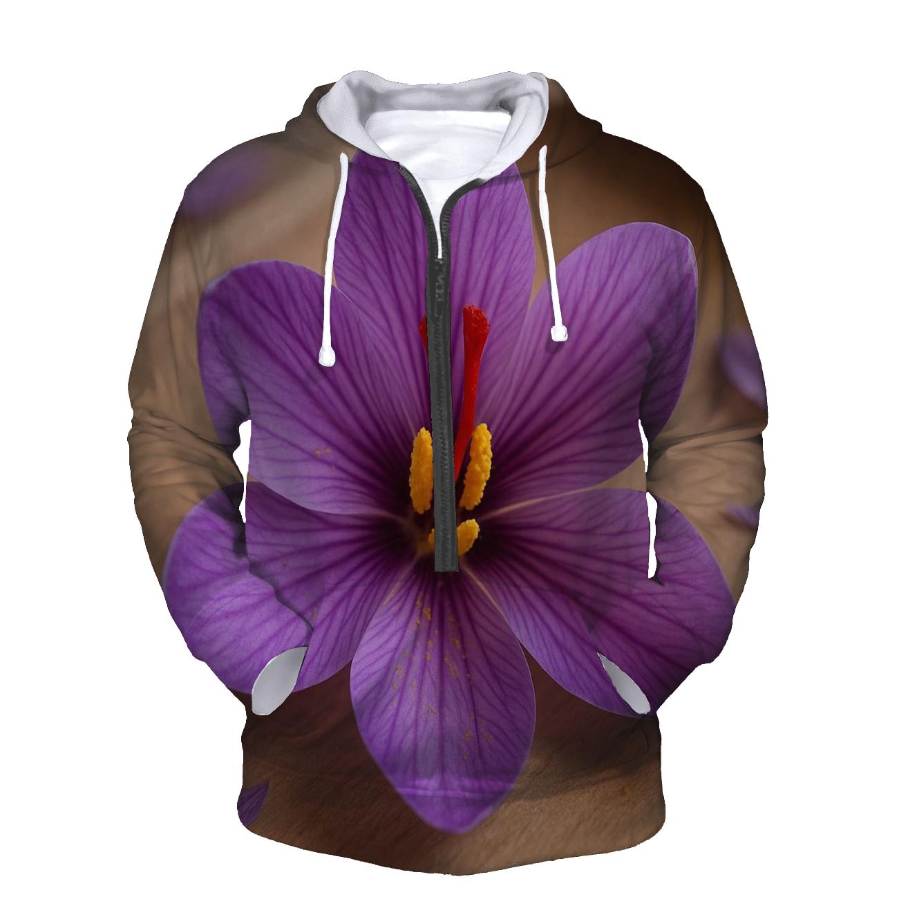 Saffron Crocus Harvest Stigma Detail printed hoodies