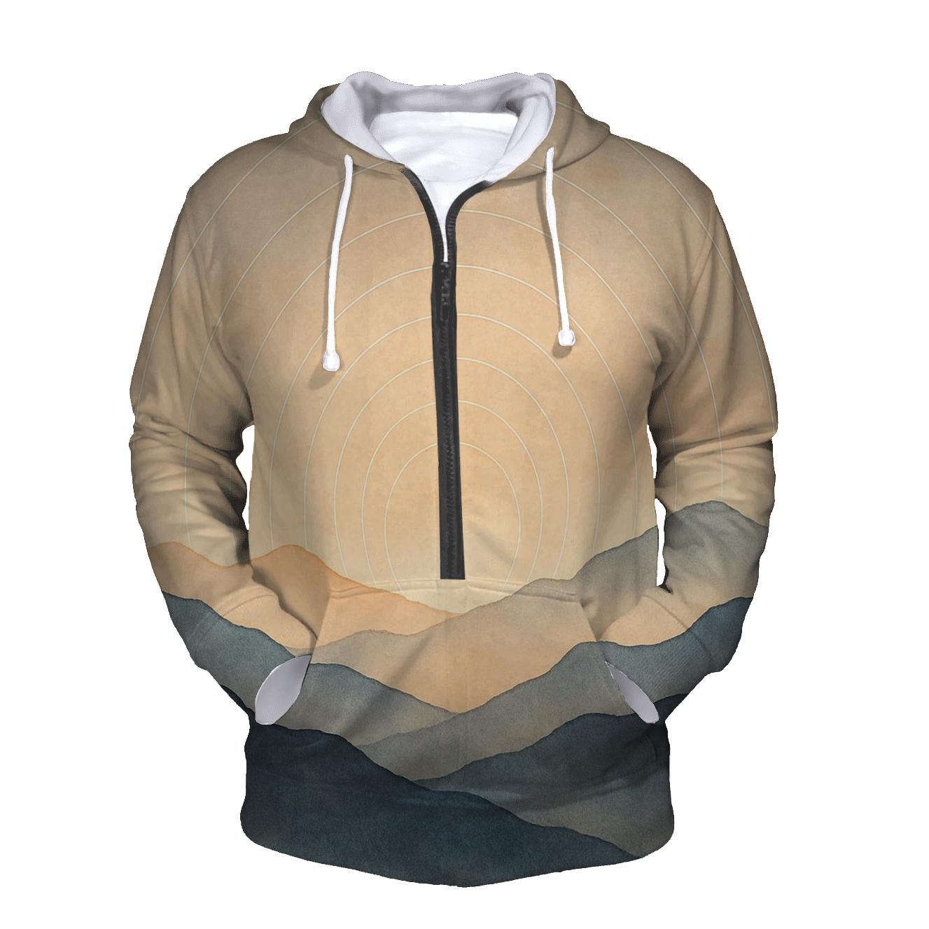 Mountain Breath Geometry lightweight hoodies