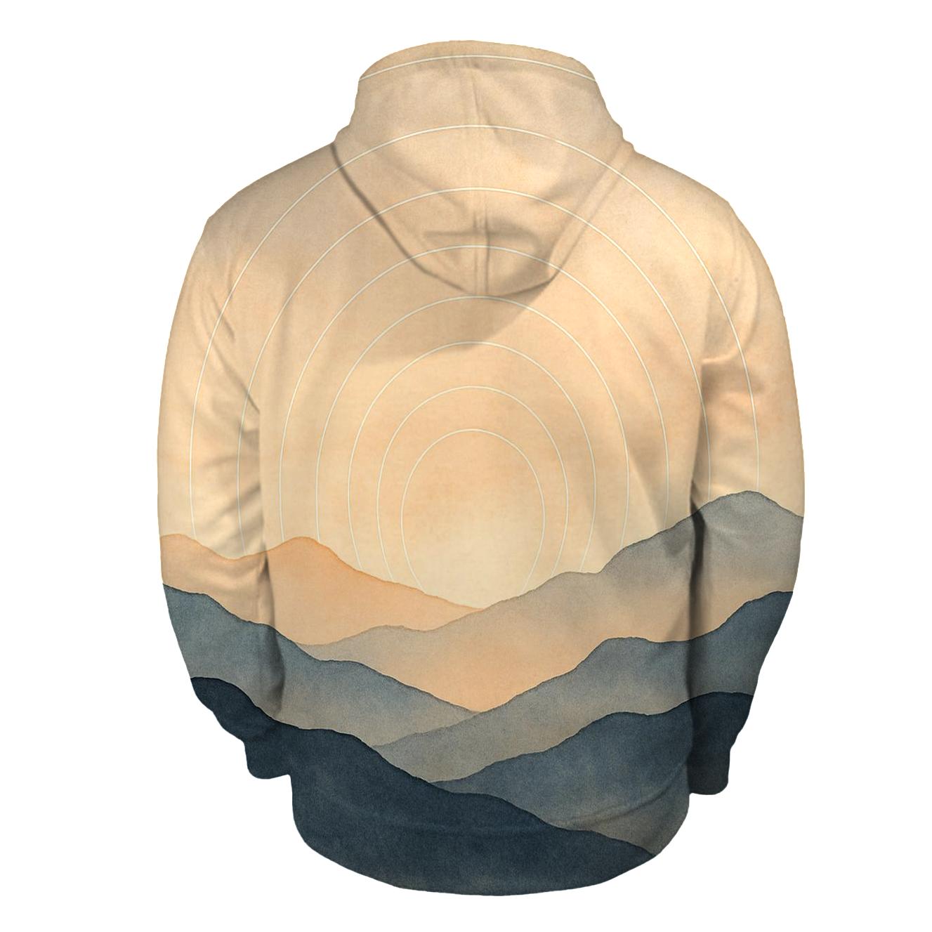 Mountain Breath Geometry lightweight hoodies