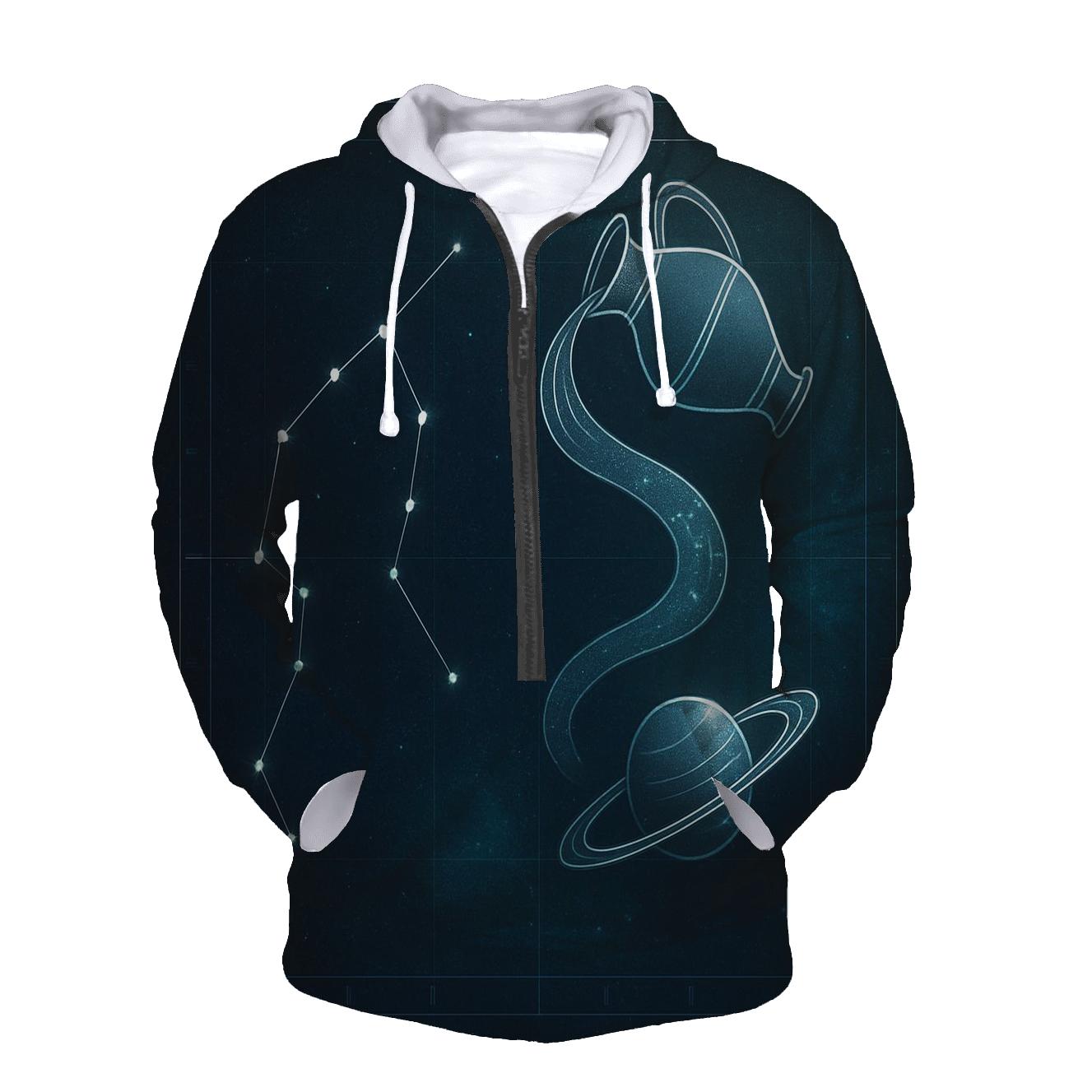 Aquarius Orbital Water Bearer Blueprint premium hoodies