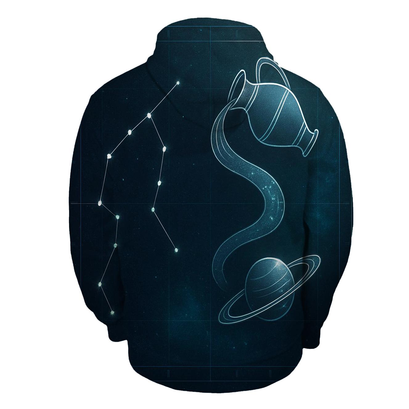 Aquarius Orbital Water Bearer Blueprint premium hoodies