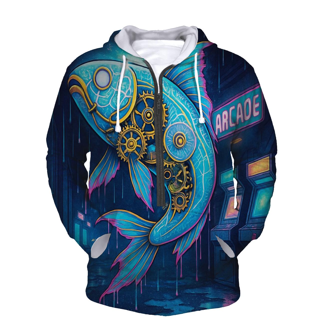 Clockwork Koi In A Rainstorm Arcade hoodies fashion