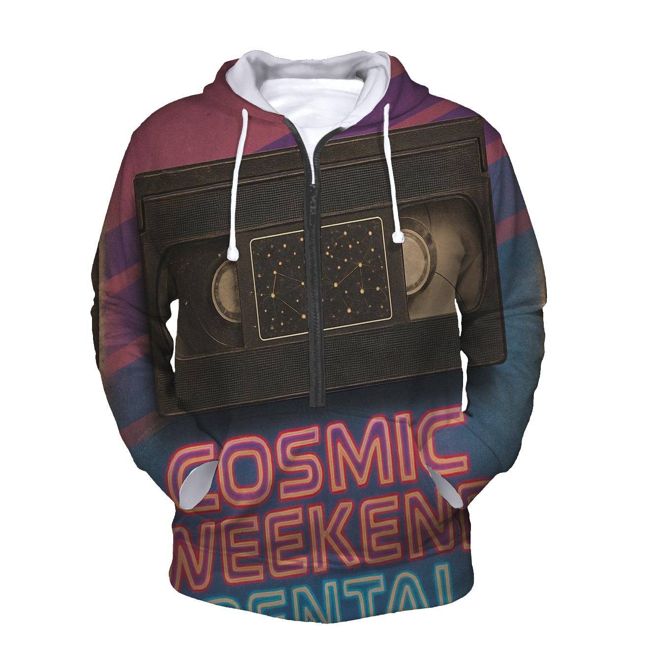 Retro VHS Star Rental Poster printed hoodies