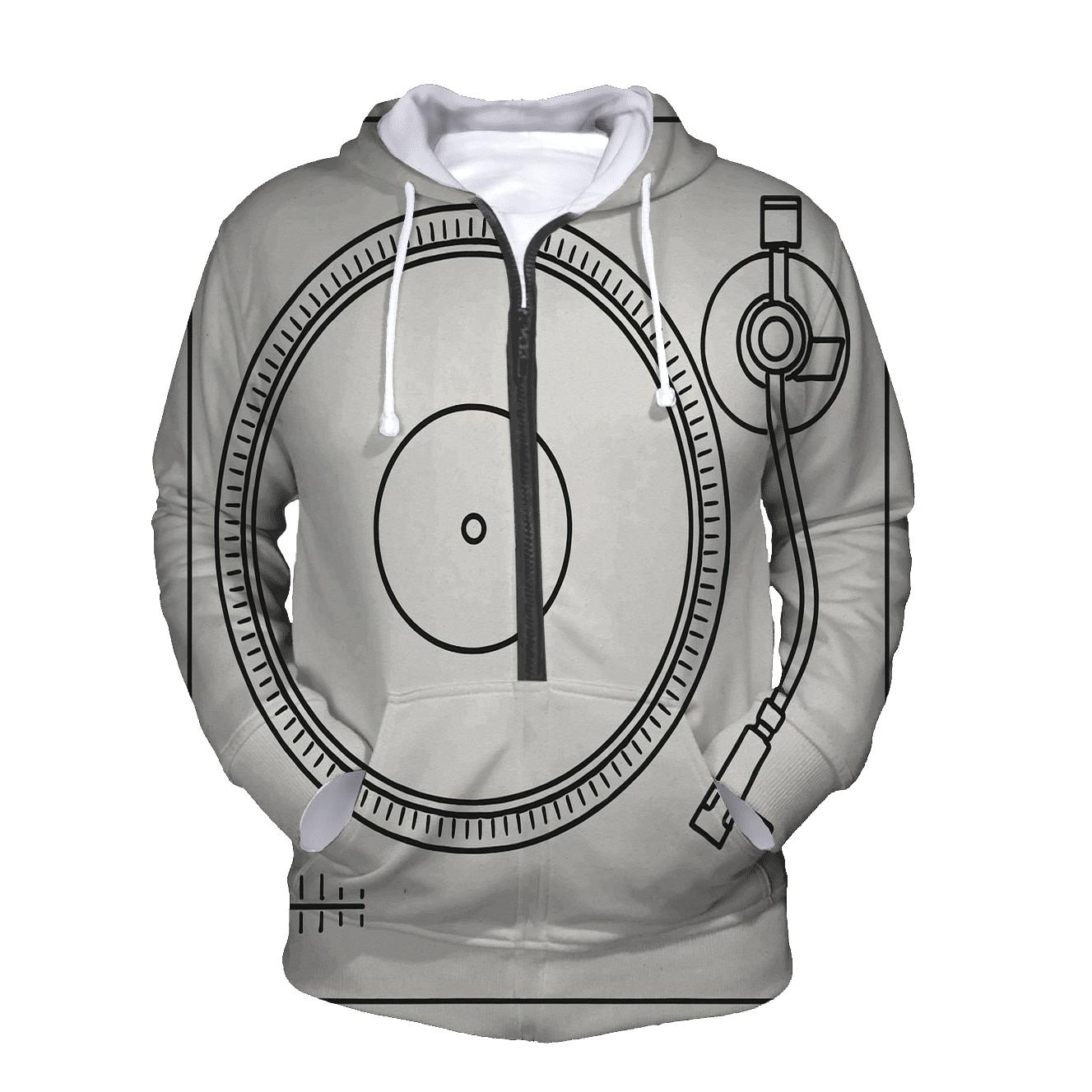 Mono Turntable Blueprint premium hoodies