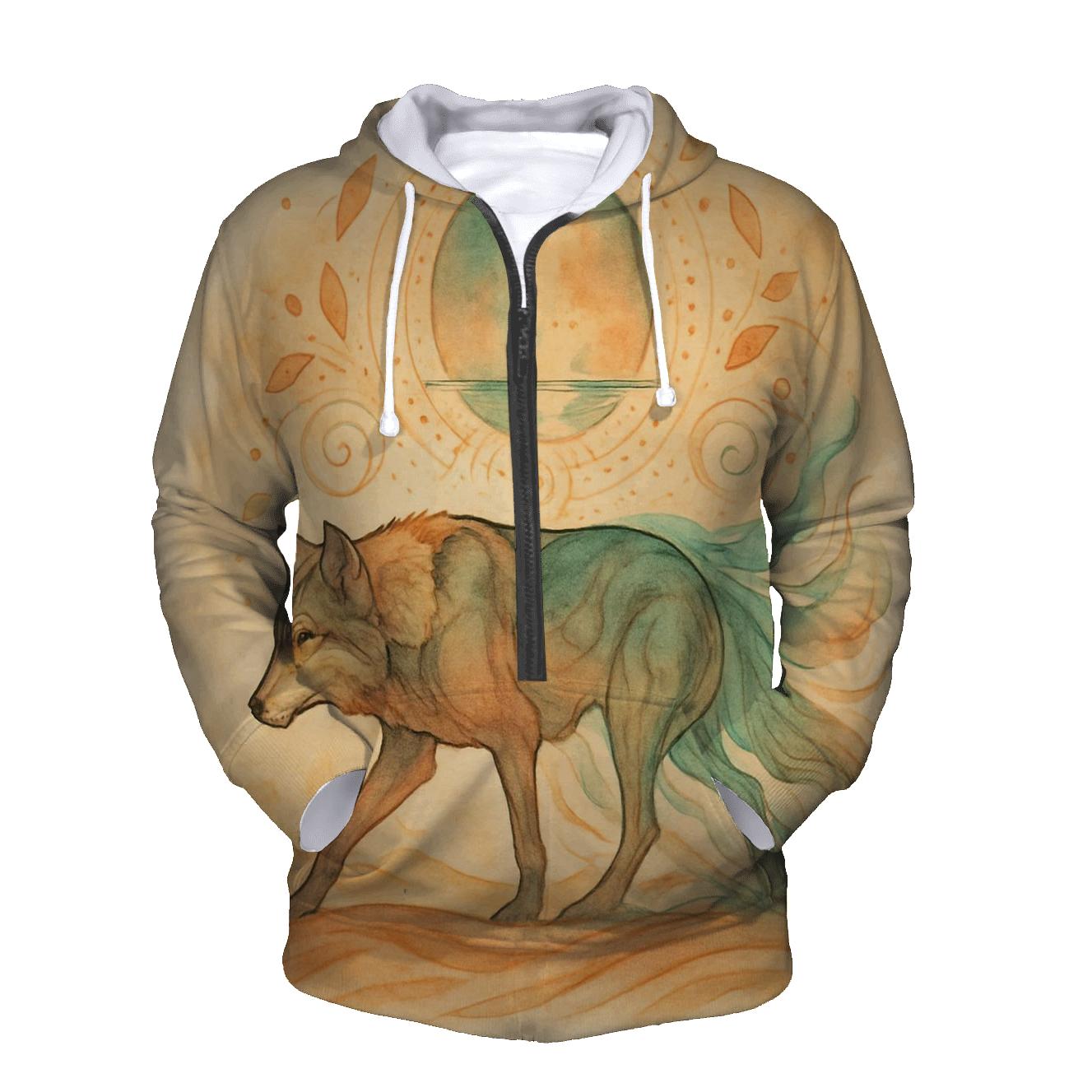 Desert Mirage Spirit Wolf hoodie styles