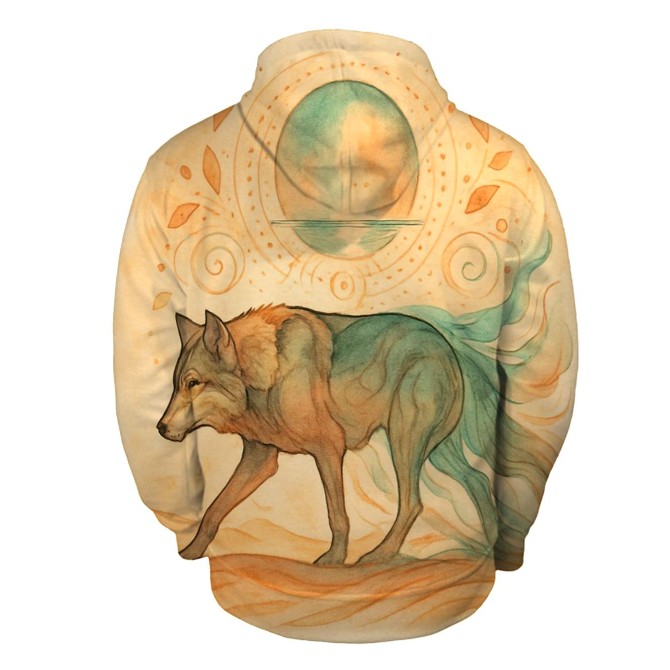 Desert Mirage Spirit Wolf hoodie styles