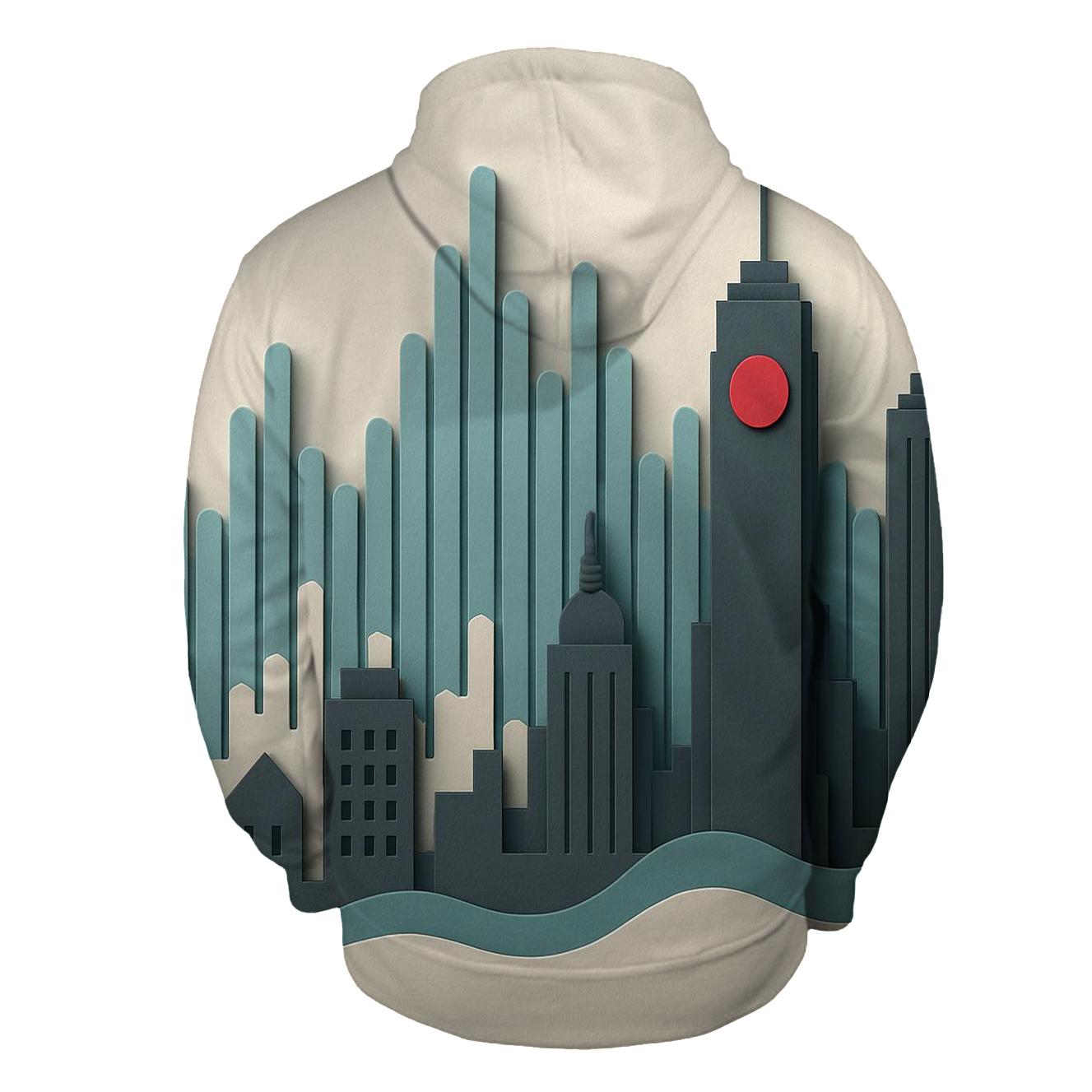 Paper Cut City Skyline Soundwave custom hoodies
