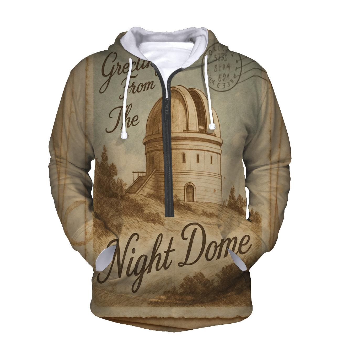 Sepia Observatory Postcard Collage pullover hoodies