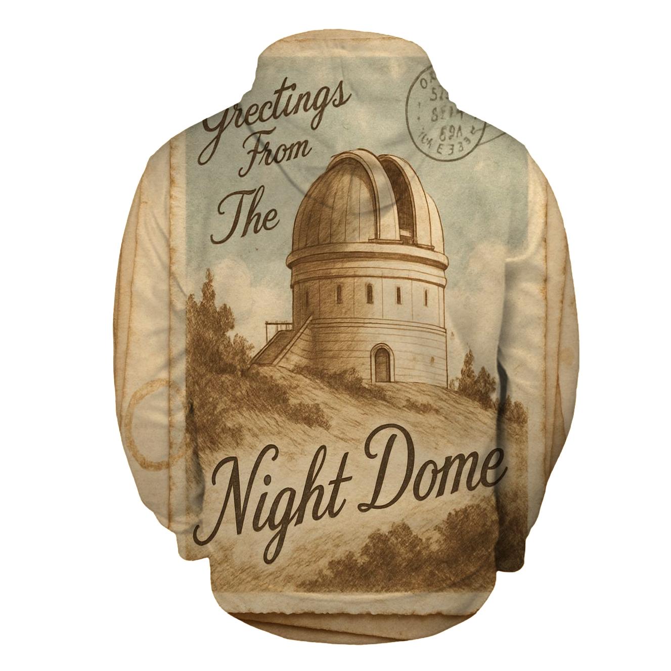 Sepia Observatory Postcard Collage pullover hoodies