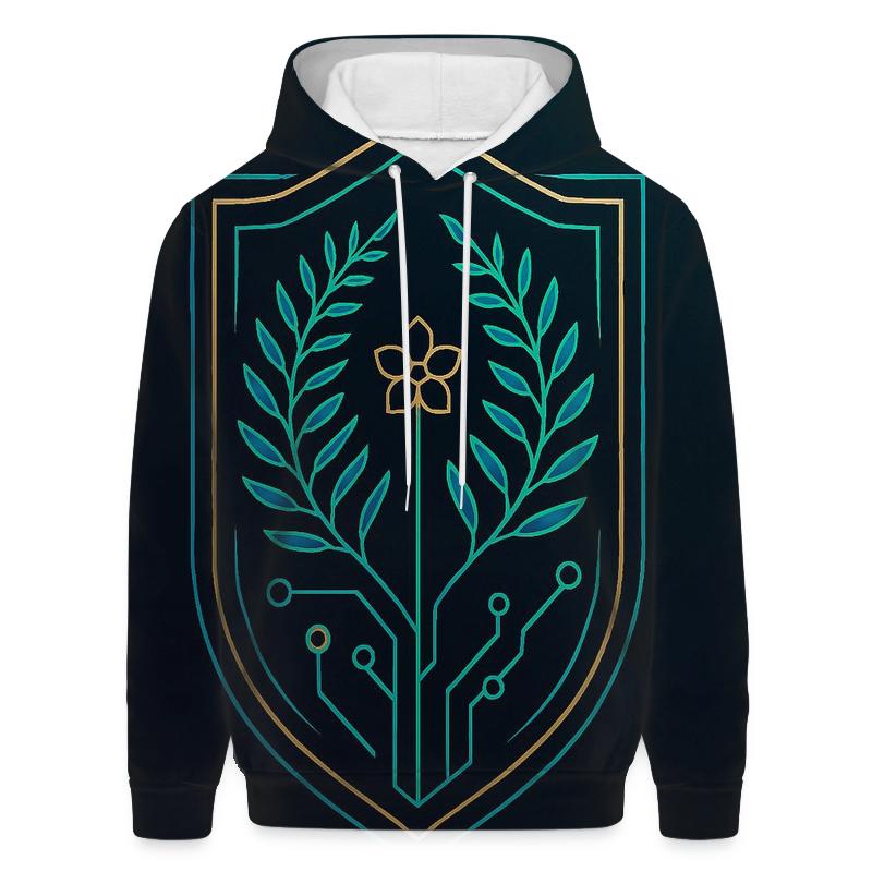 Aurora Circuit Botanical Crest zip-up hoodies