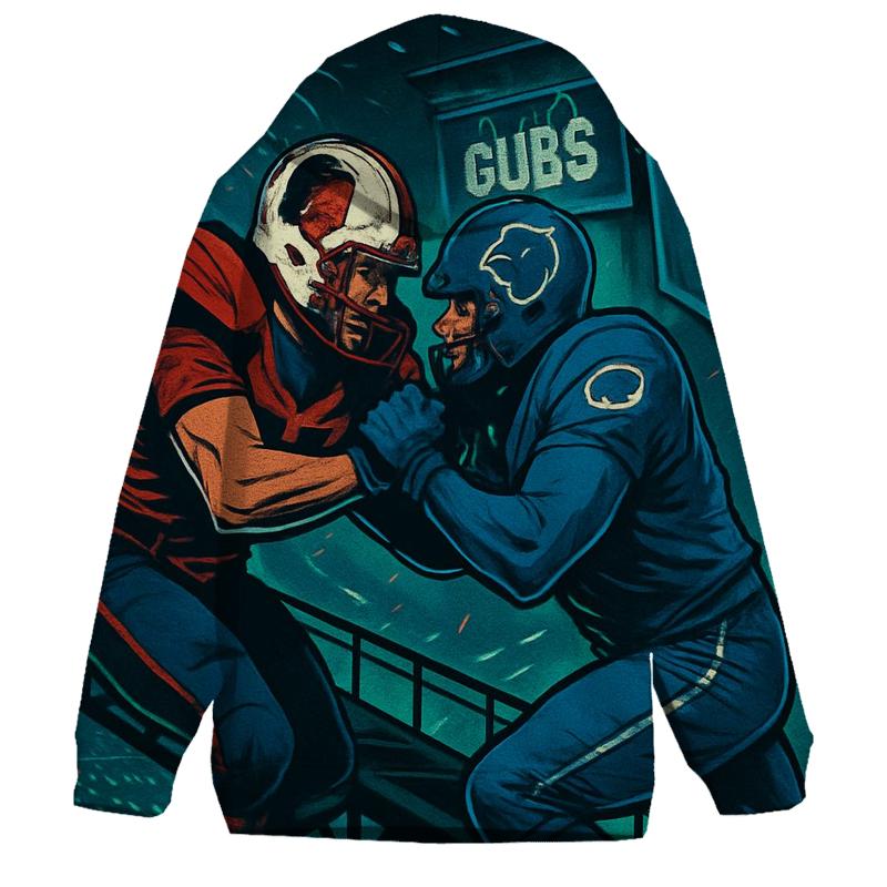 Rooftop Rumble Above Wrigley Streetlights graphic hoodies