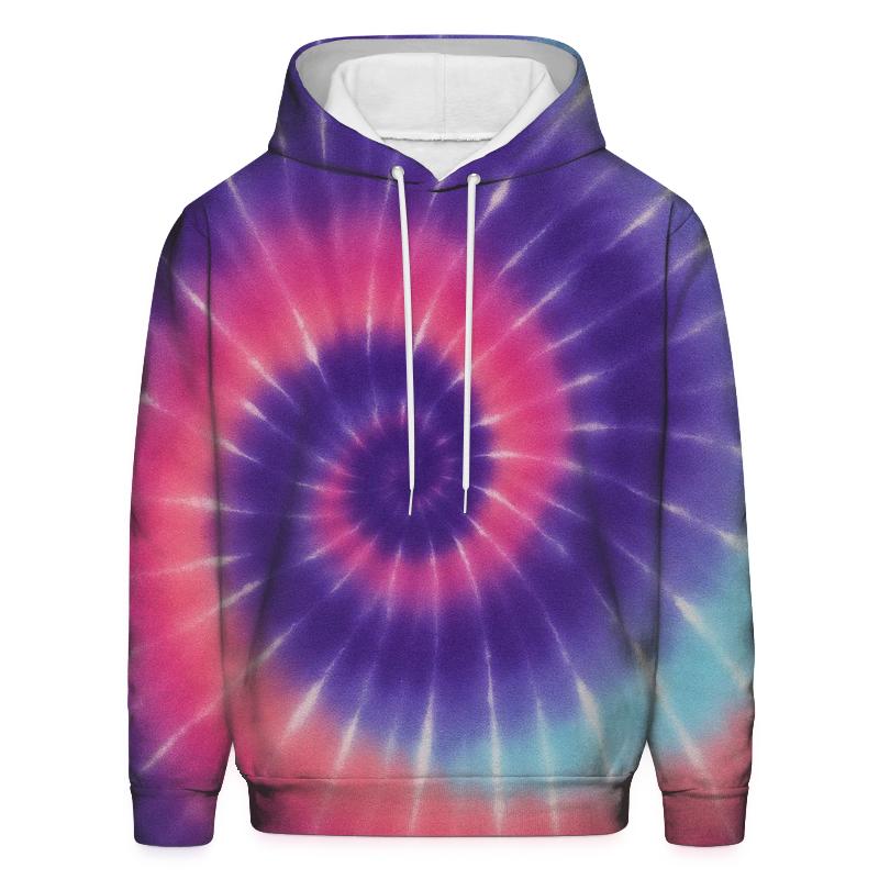 Nebula Spiral Overdye Whorl pullover hoodies