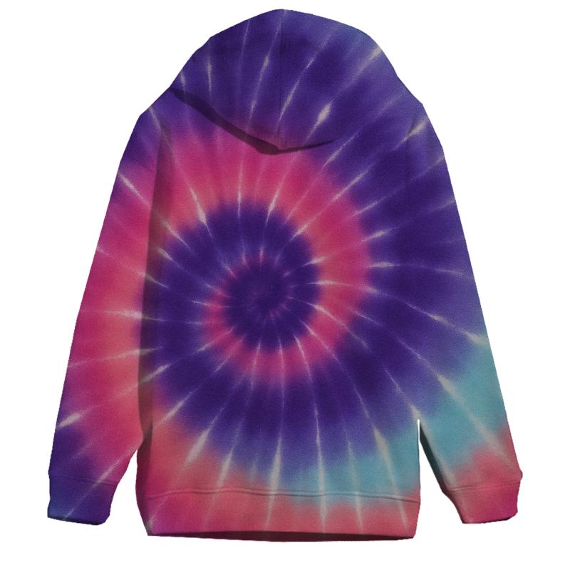 Nebula Spiral Overdye Whorl pullover hoodies