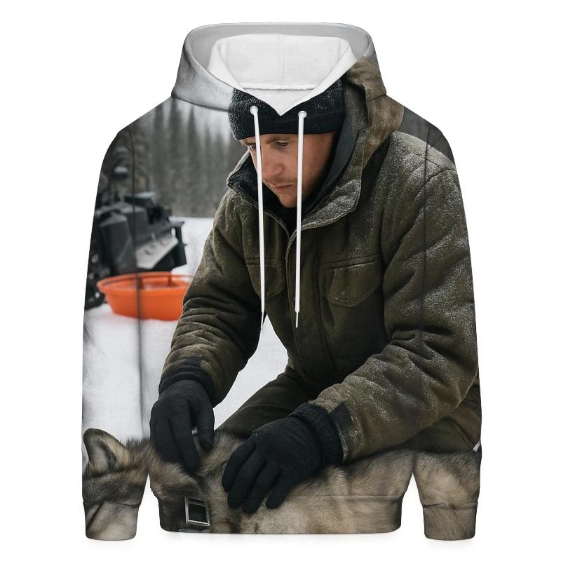 Radio Collar Health Check In Boreal Snowmobile Camp lightweight hoodies