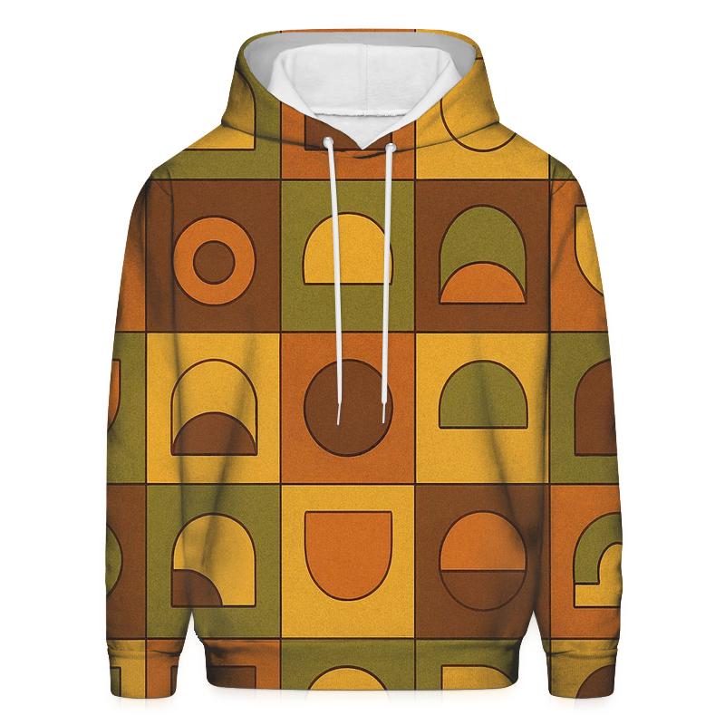 Groovy Patchwork Vinyl Tiles zip-up hoodies