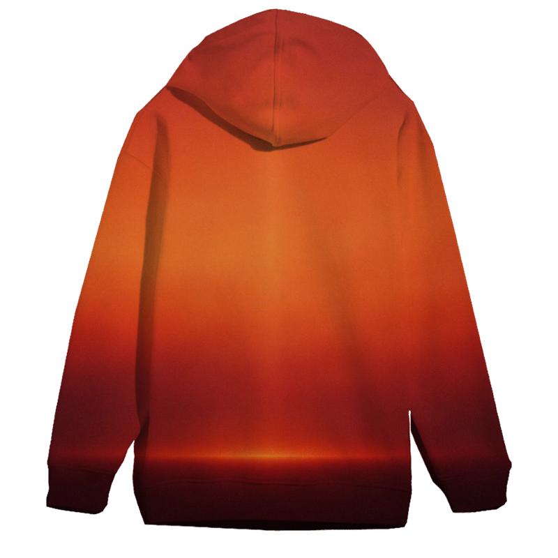 Molten Apricot Horizon embroidered hoodies