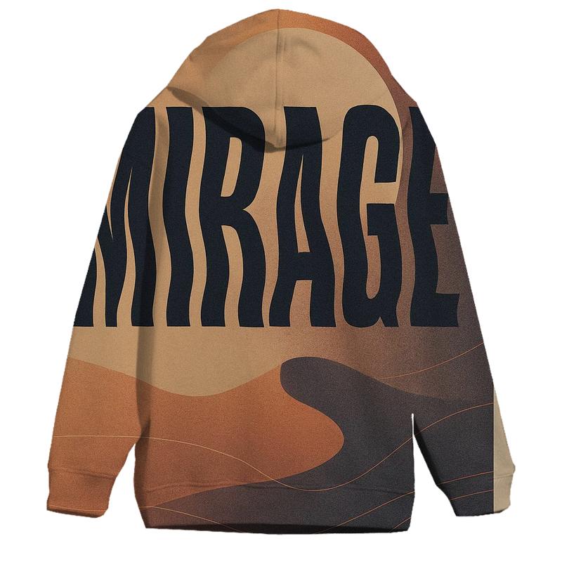 Desert Moon Mirage Typography Poster designer hoodies