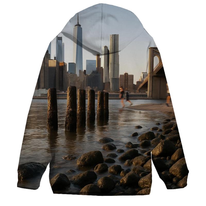 Low Tide Skyline Study From Brooklyn Bridge Park Rocks hoodie trends