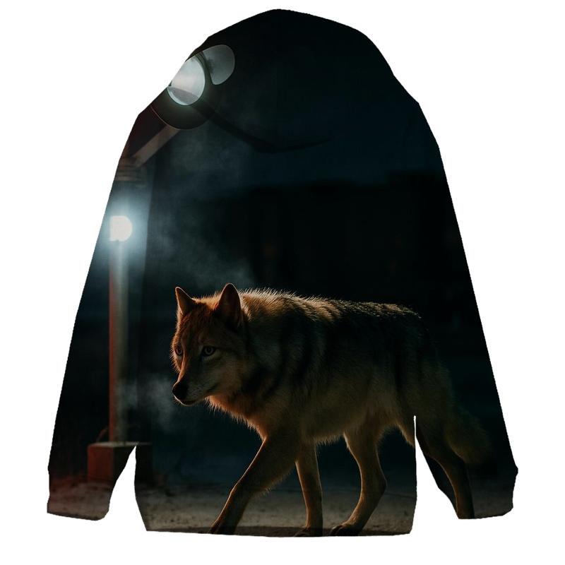Night Crossing Under Arctic Rail Signals hoodie designs