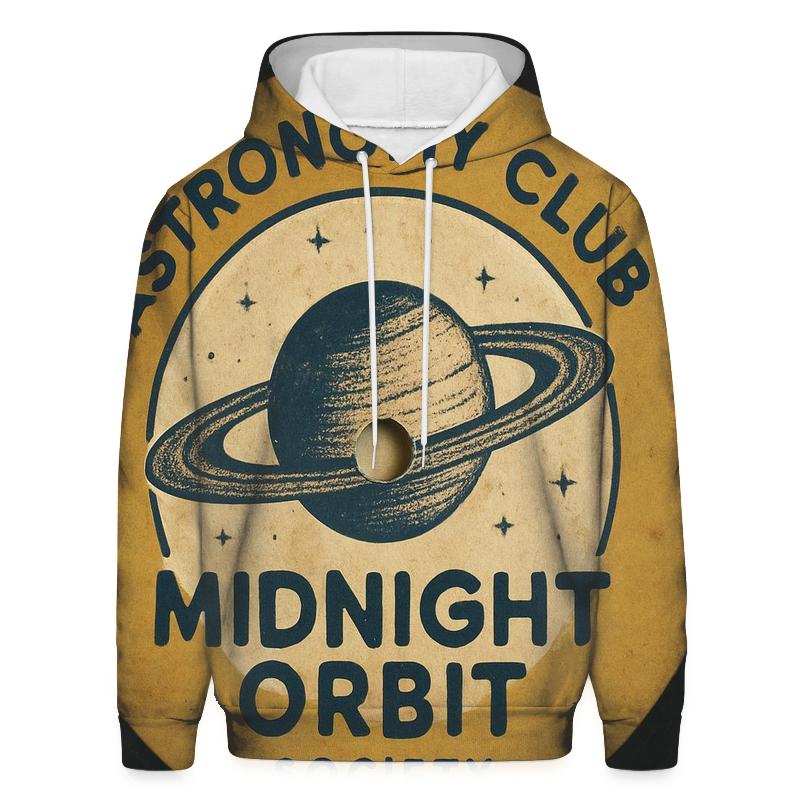 Faded Astronomy Club Vinyl Label printed hoodies