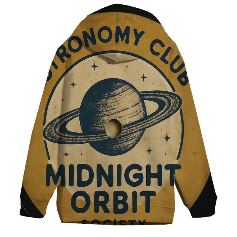 Faded Astronomy Club Vinyl Label printed hoodies