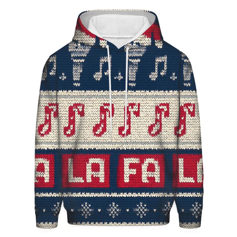 Christmas Carol Karaoke Stripe Design printed hoodies