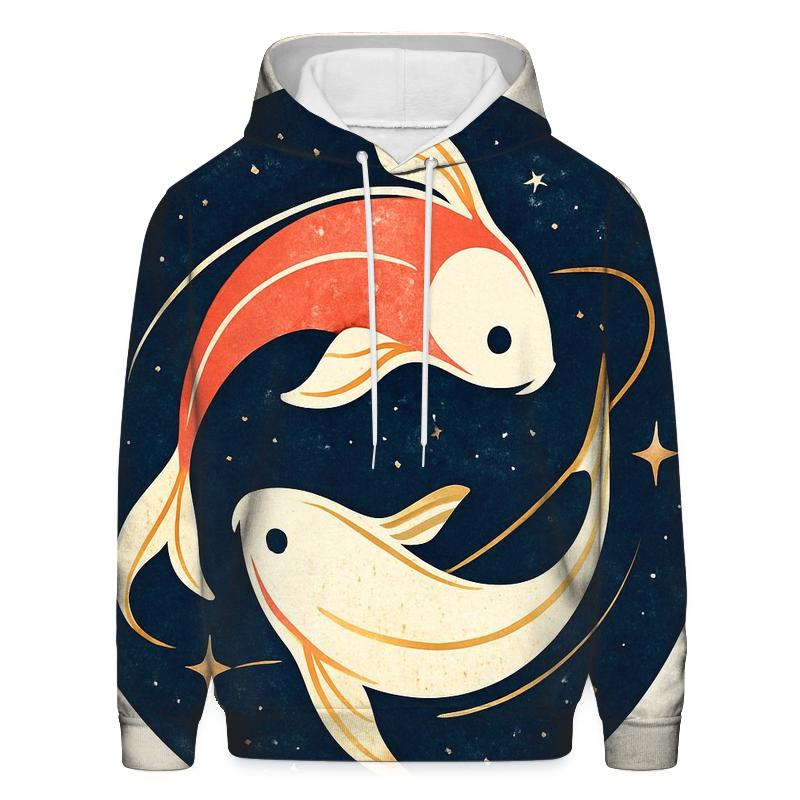 Koi Fish Orbit Yin Yang Emblem hoodie styles