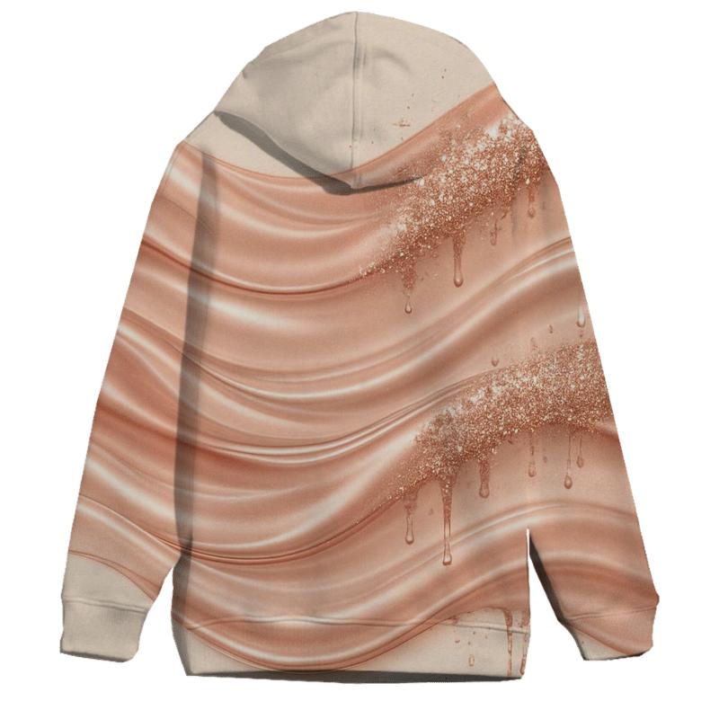 Rose Gold Shimmer Tides lightweight hoodies