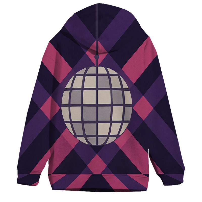Disco Night Geometric Spotlight Grid premium hoodies