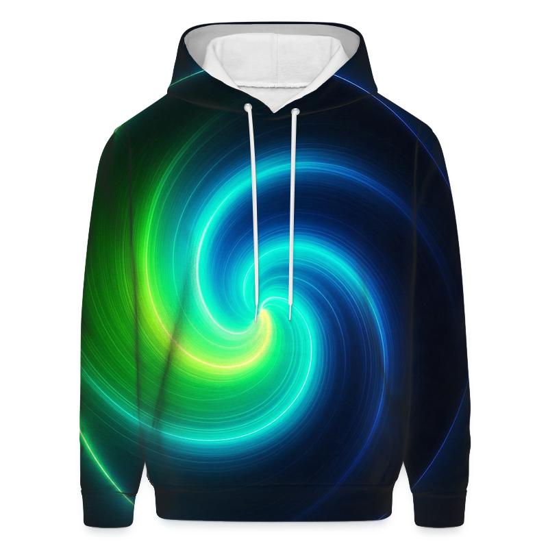 Electric Lime Vortex Fade pullover hoodies