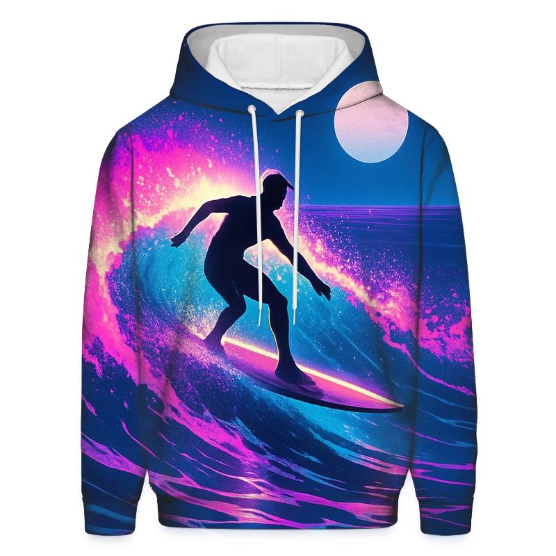 Neon Tides Longboard Surf Session zip-up hoodies