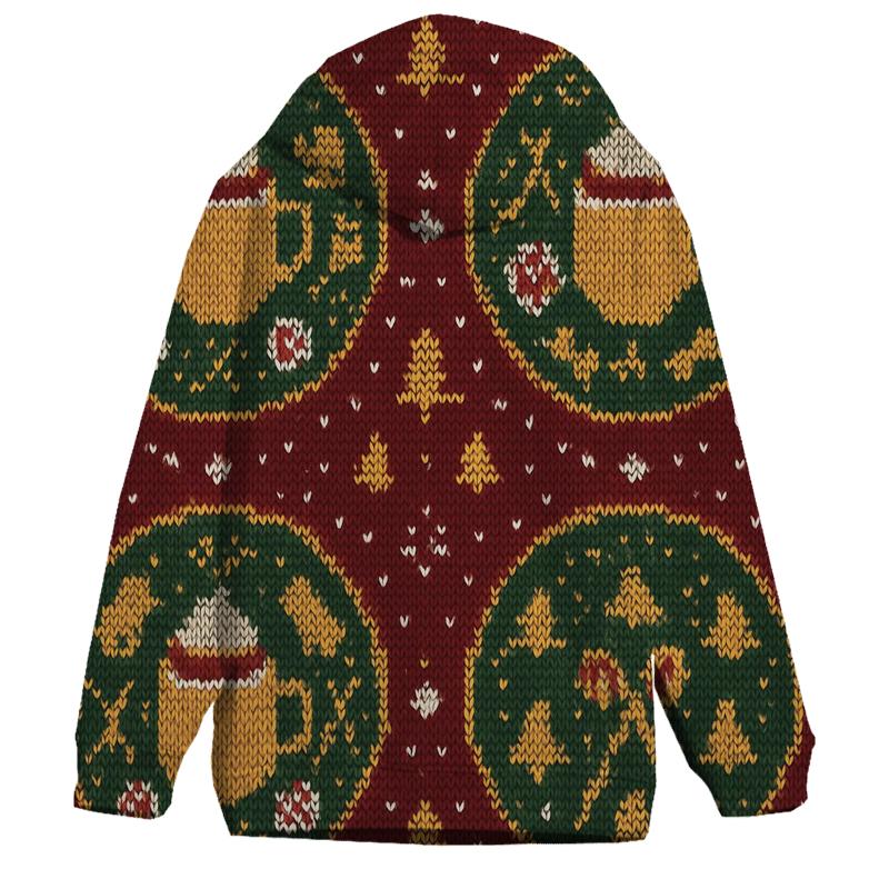 Ski Lodge Cocoa Cup Medallion Design embroidered hoodies
