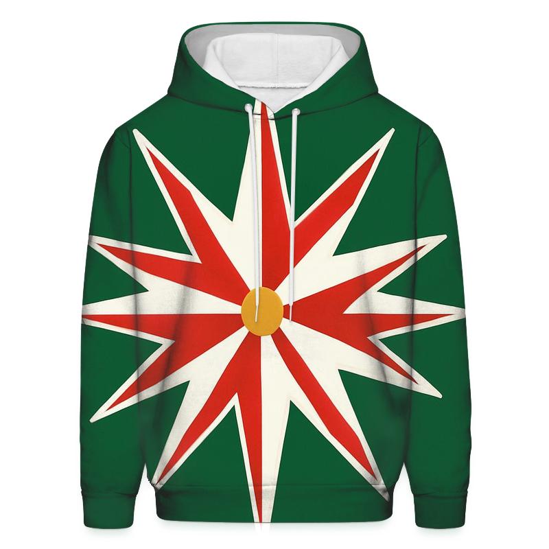 Candy Cane Polar Starburst printed hoodies