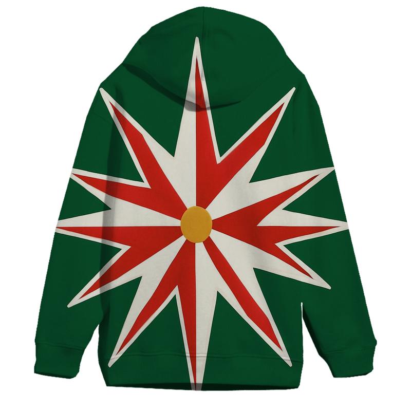 Candy Cane Polar Starburst printed hoodies