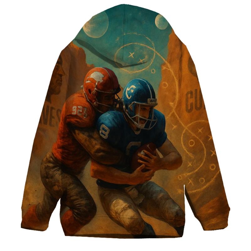 Desert Canyon Scrimmage Under Twin Moons zip-up hoodies