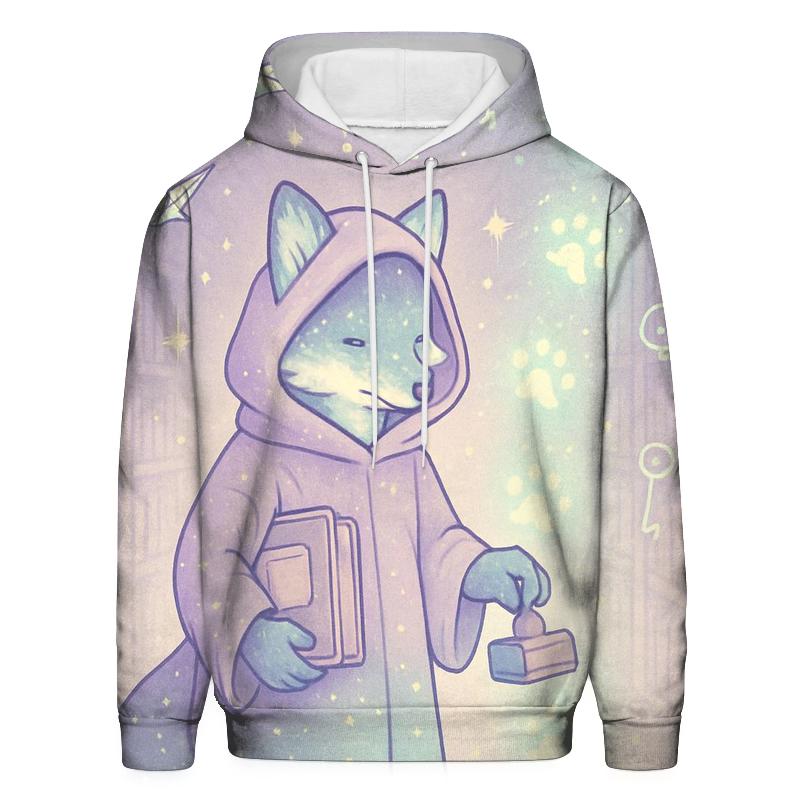 The Library Of Floating Footprints heavyweight hoodies