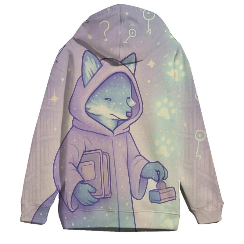 The Library Of Floating Footprints heavyweight hoodies