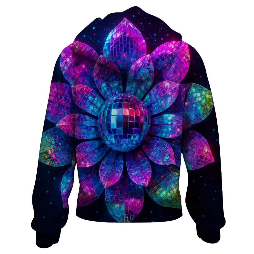 Disco Petal Radiance printed hoodies
