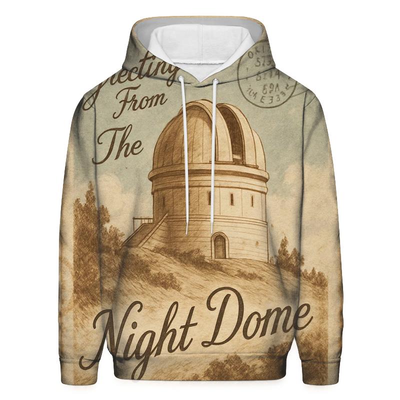 Sepia Observatory Postcard Collage hoodie trends