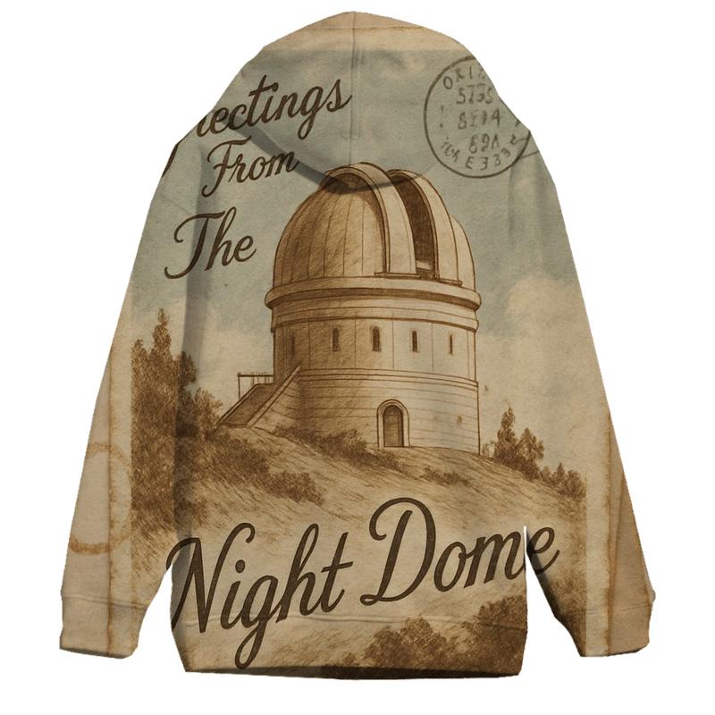 Sepia Observatory Postcard Collage hoodie trends